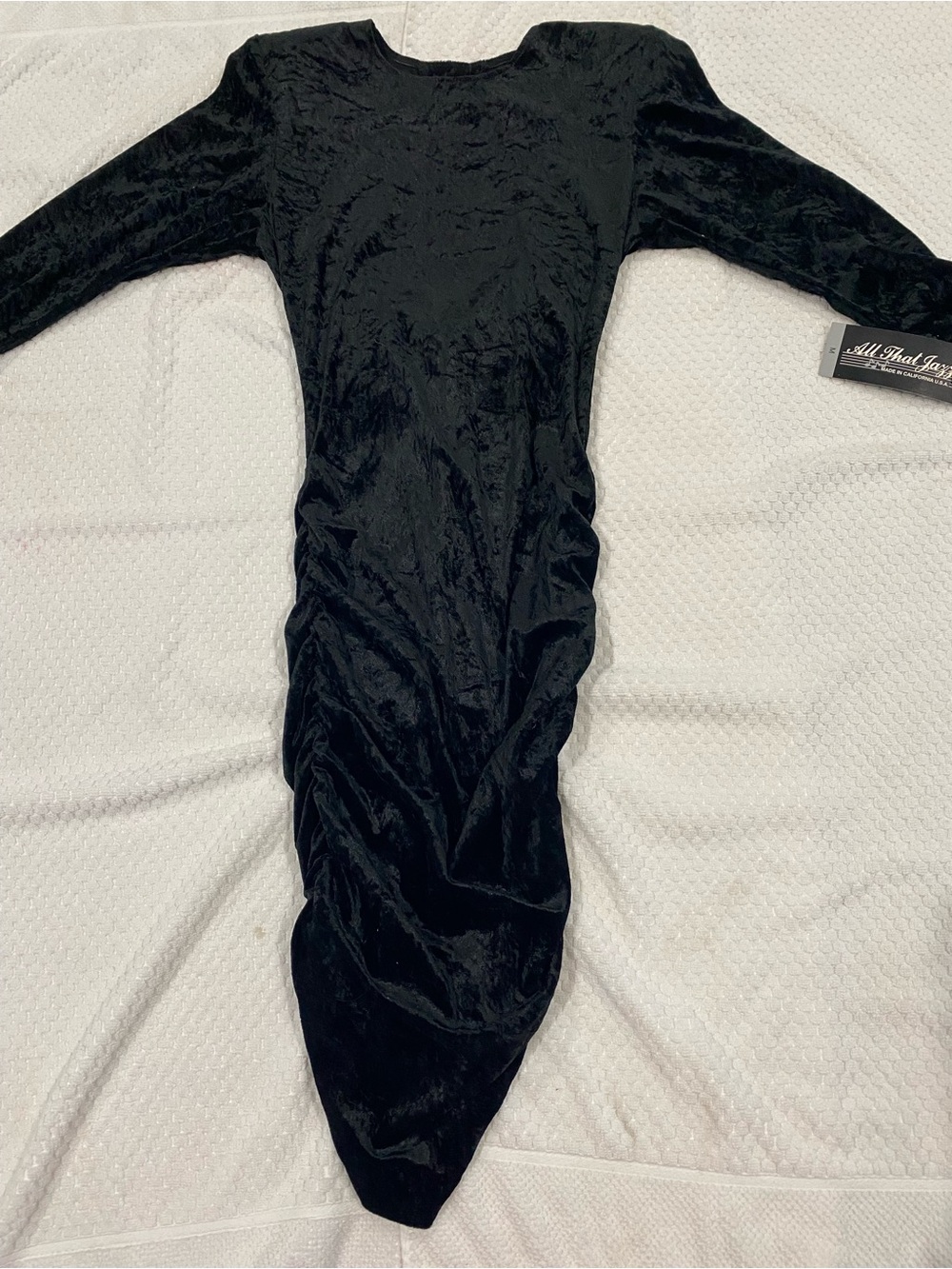 All That Jazz Black Velvet Midi Dress